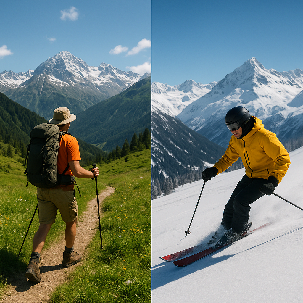 Hiking vs. Skiing: The Alps All Year Round